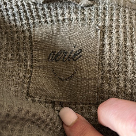 Aerie Anytime Waffle Oversized Shirt size XL - Picture 8 of 8